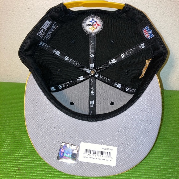 NEW Pittsburgh Steelers New Era  NFL Draft 9FIFTY Snapback Adjustable Hat Black - Picture 8 of 8